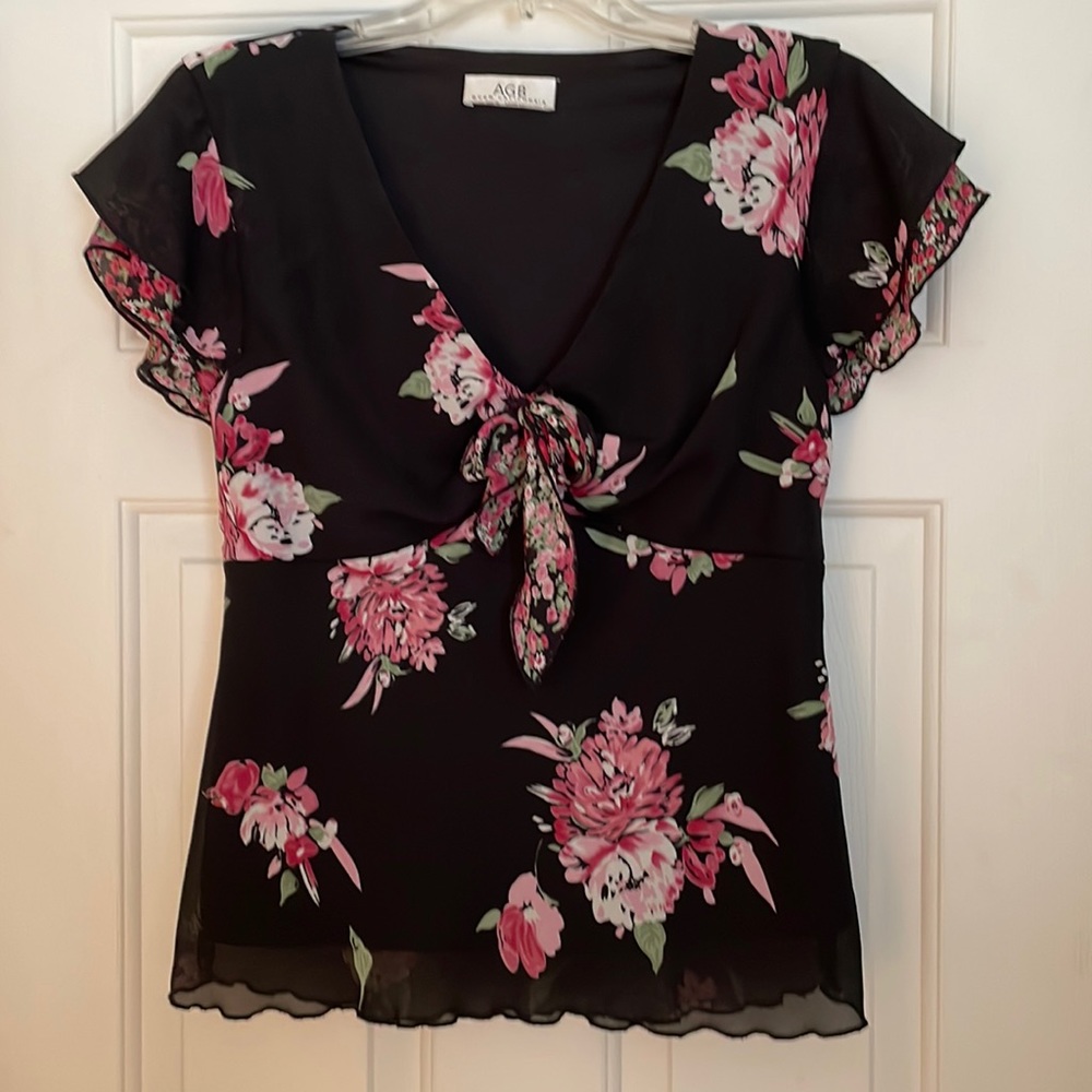 AGB Burr California Frill Blouse Size M